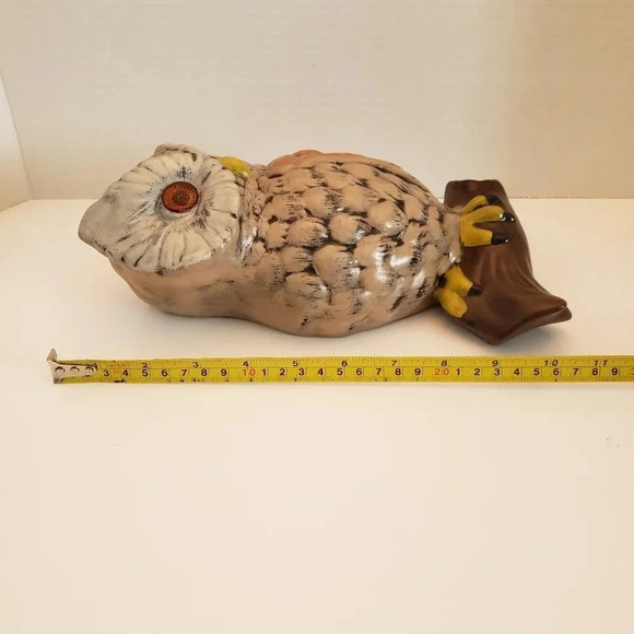 Vintage  Ceramic Handpainted Set of 3 Owls+1 Branch. - Picture 12 of 14